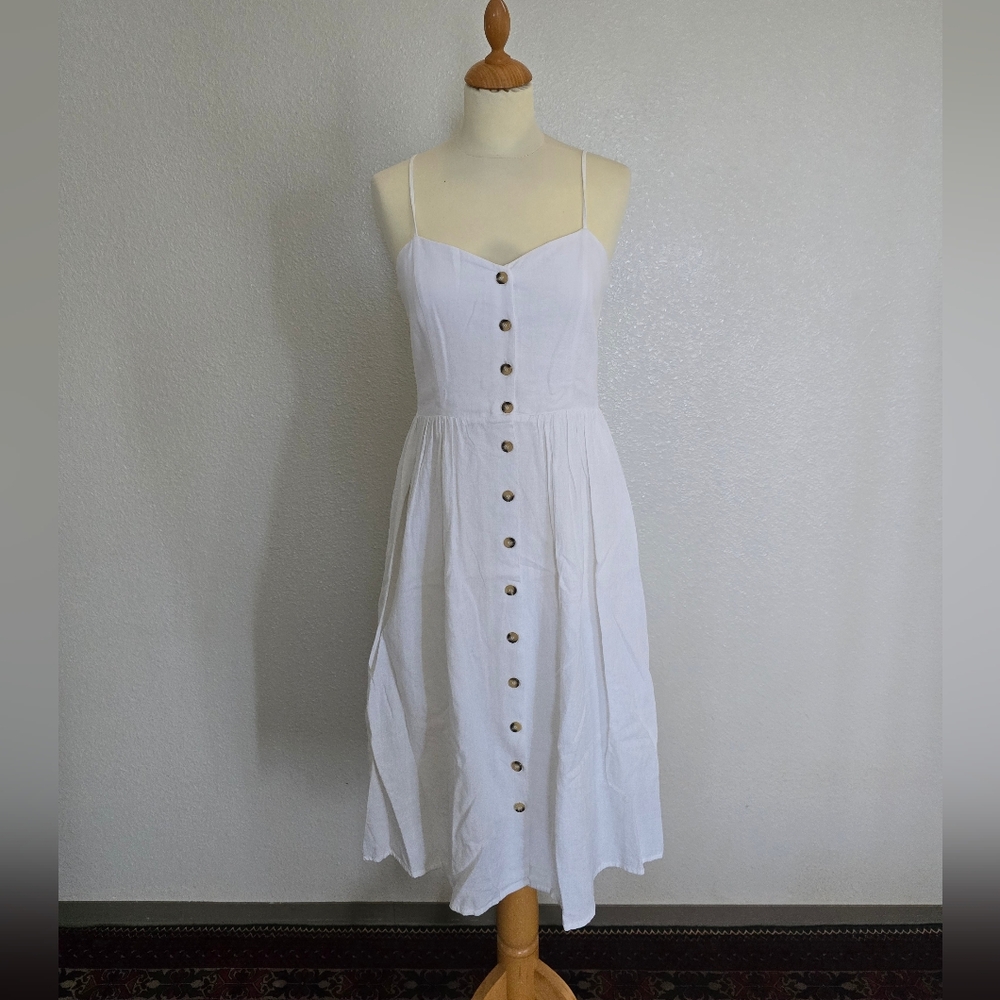 Beautiful White Button-Down Dress